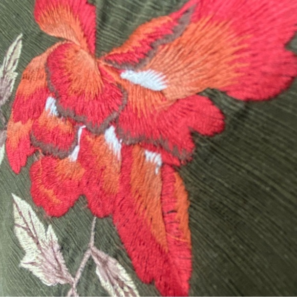 Vintage Carole Little Embroidered Silk Tunic Top - Picture 7 of 10